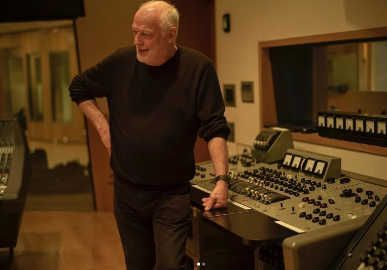 David Gilmour in studio di registrazione