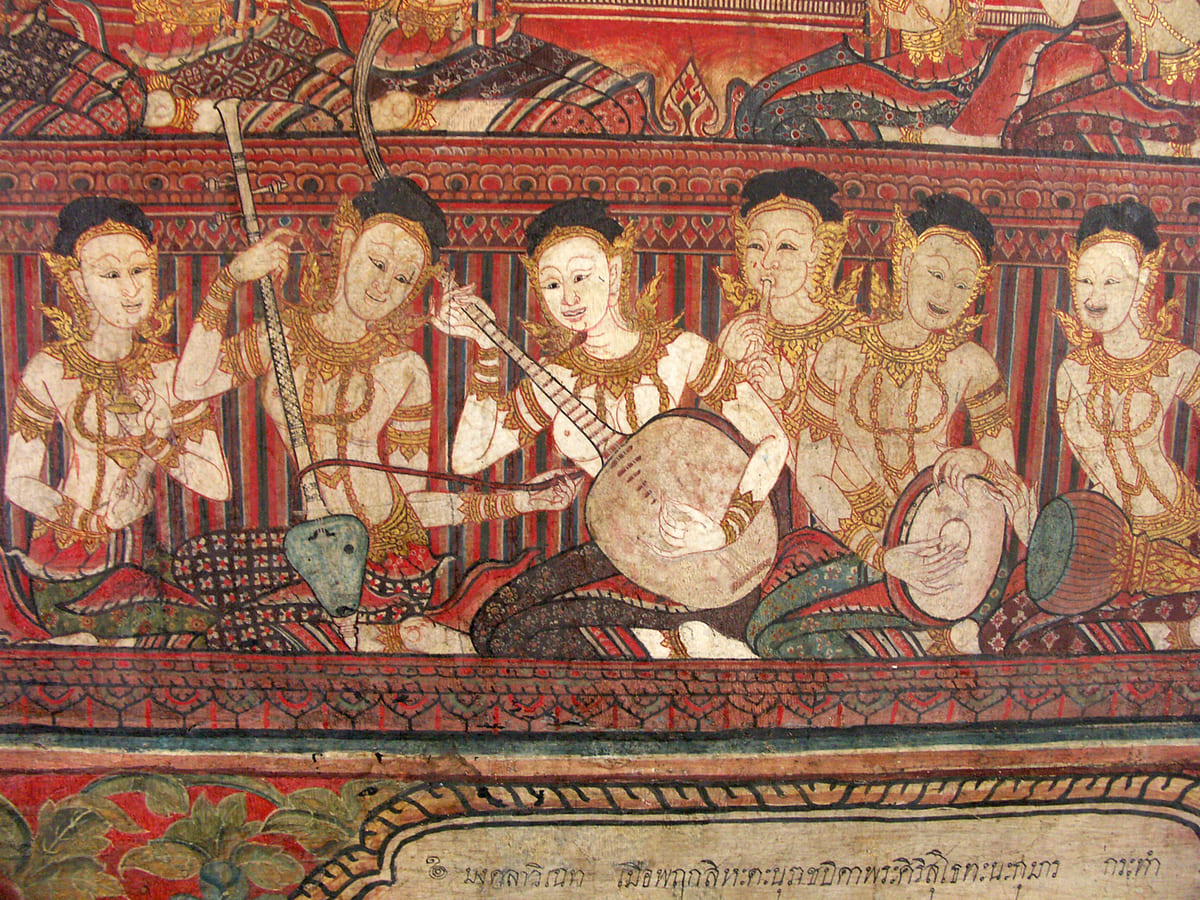 Old-style mahori ensemble. Bangkok, National Museum, Buddhaisawan Chapel (1795). Photo_ Zdravko Blažeković